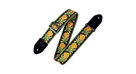 Levys MC8JQ gitarrrem 2", gult blommönster