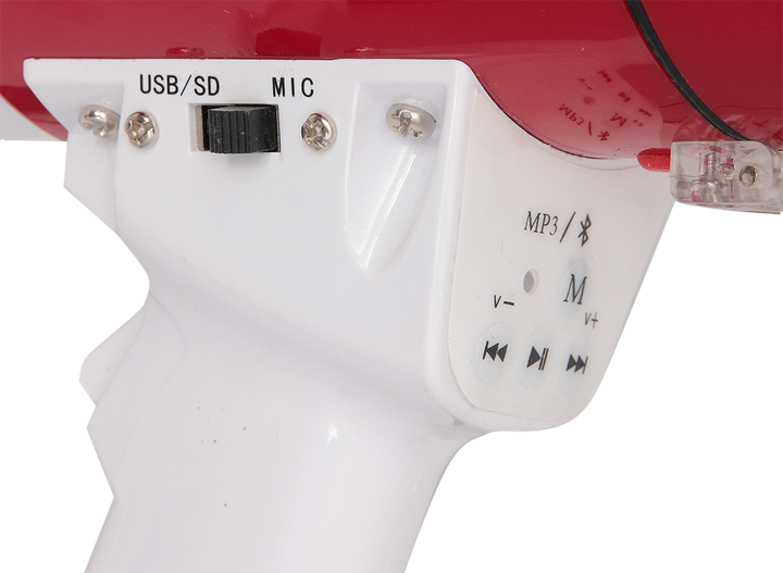 Megafon med USB och SD-kortläsare (50W)