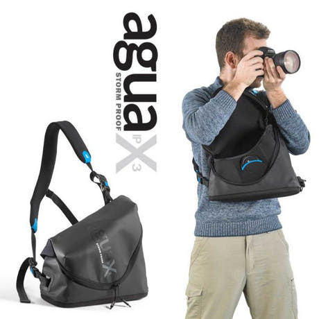 MyMiggo Agua Stormproof torsopack för stor DSLR och monterat 24–70-objektiv