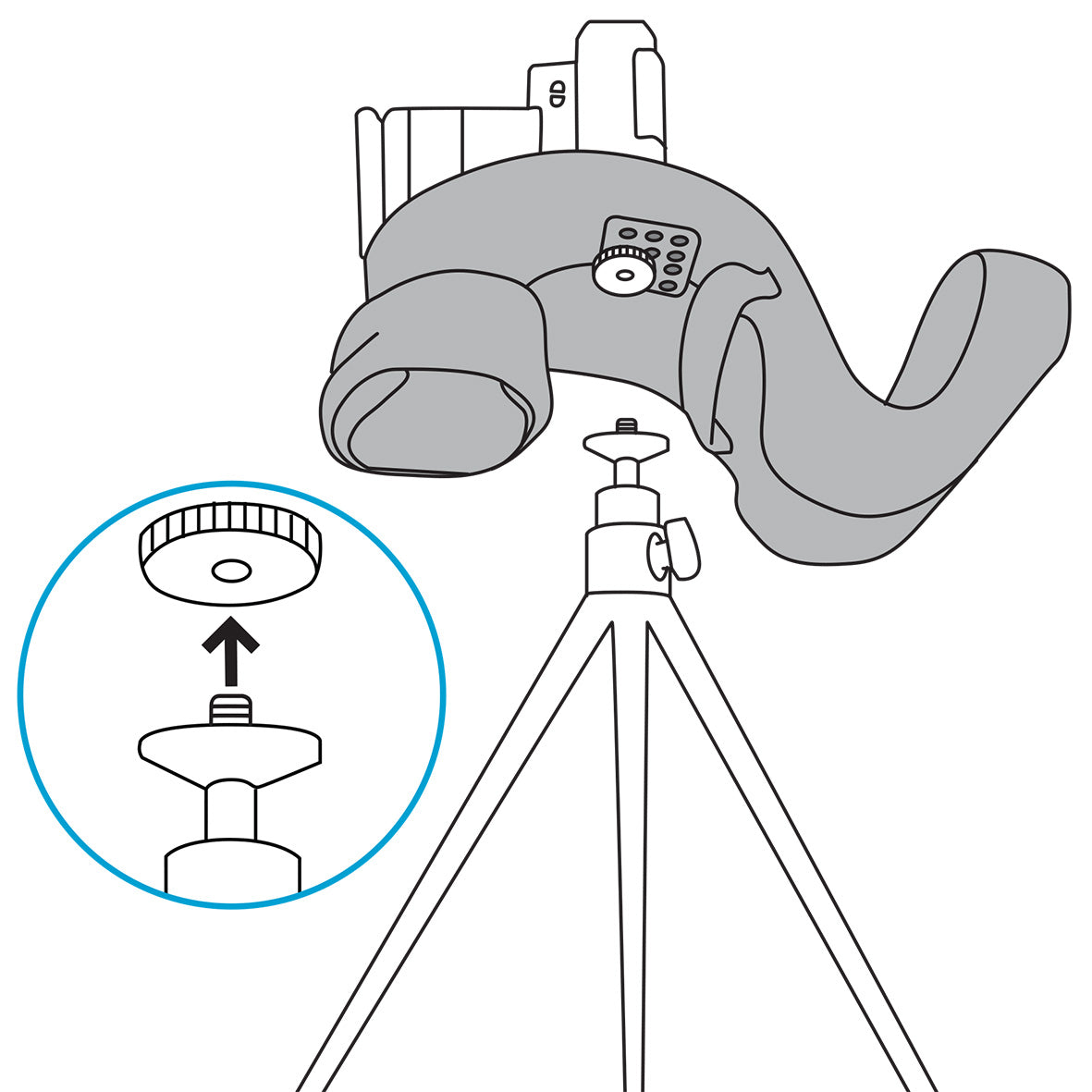MyMiggo Padded  Camera Grip and Wrap for Bridge / Superzoom