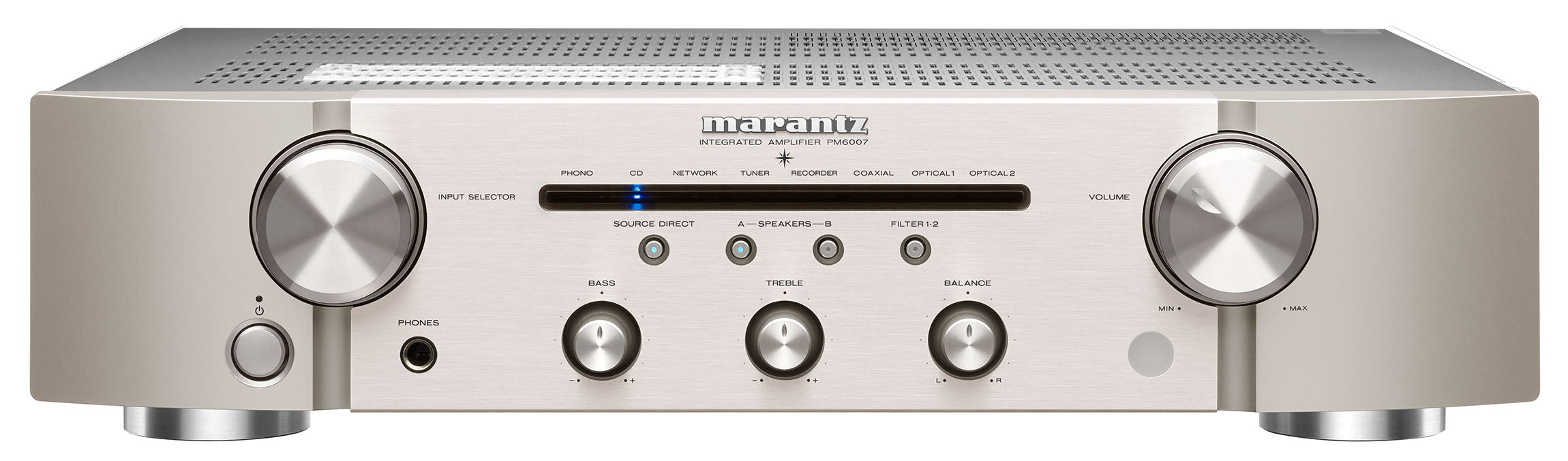 Marantz PM6007 HI-FI-förstärkare (silver, 2x45W)