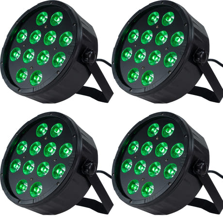 Marconi Polaris 12x12W RGBW Parlampe 4 st. Paket