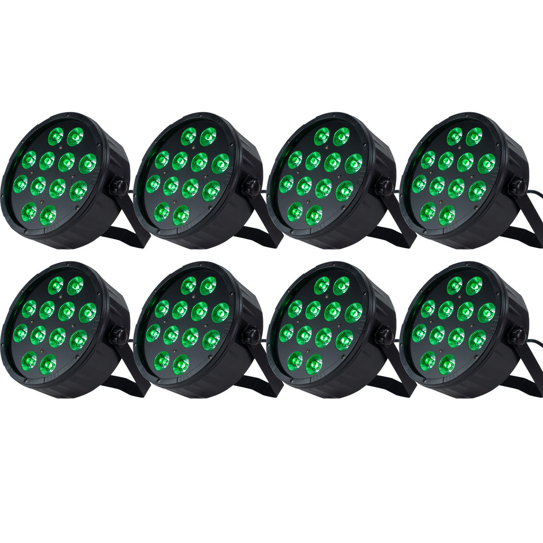 Marconi Polaris 12x12W RGBW Parlampe 8 st. Bundle