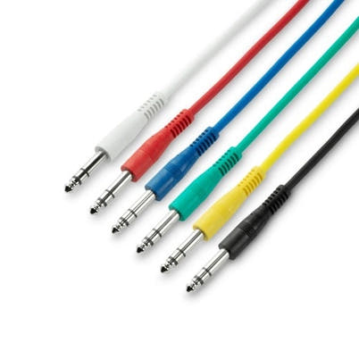 3-stjärniga 6,3 mm Jack Patch-kablar 6-pack (60 cm)