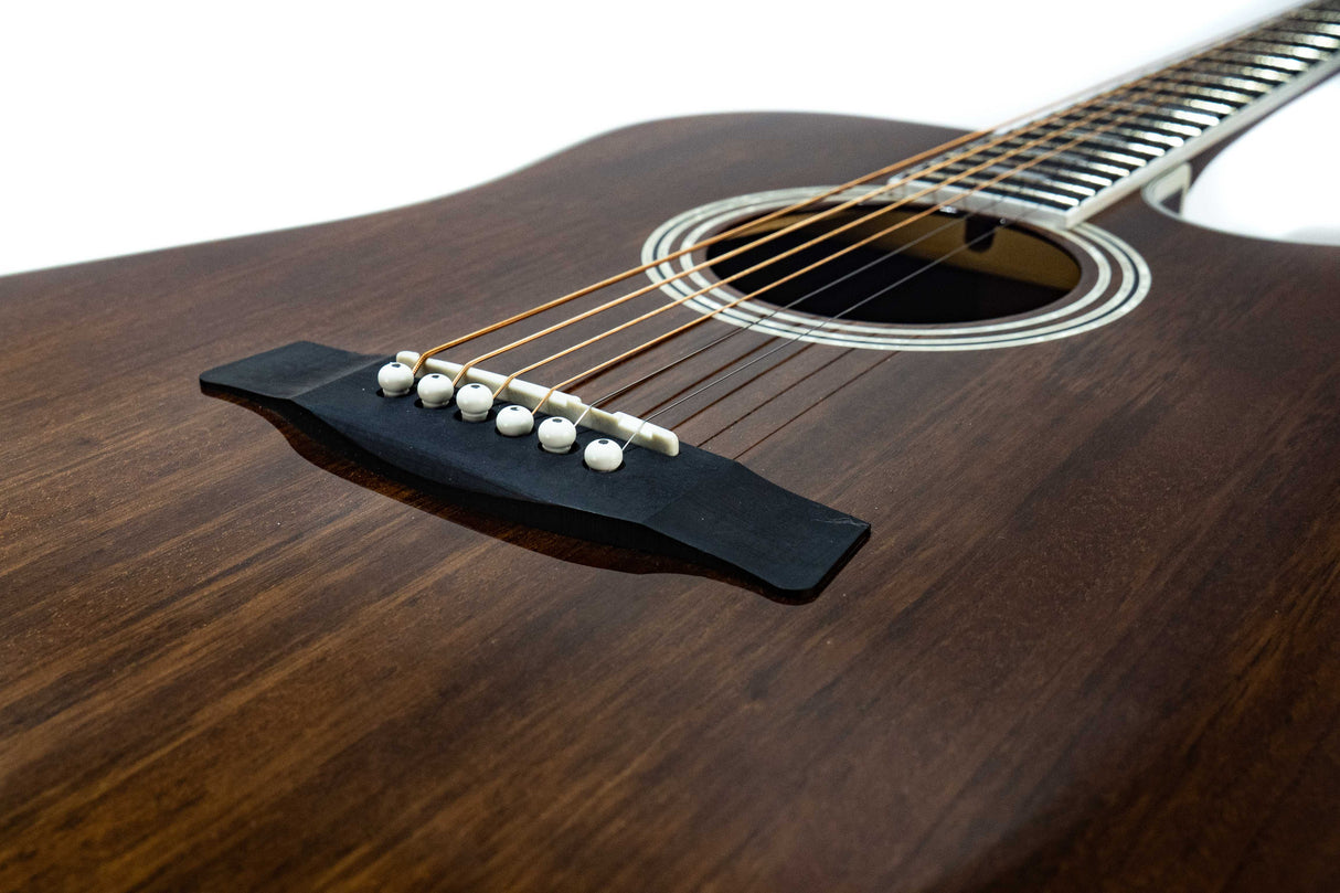 Hagstrom Mora Dreadnaught CE Western gitarr (mahogny)