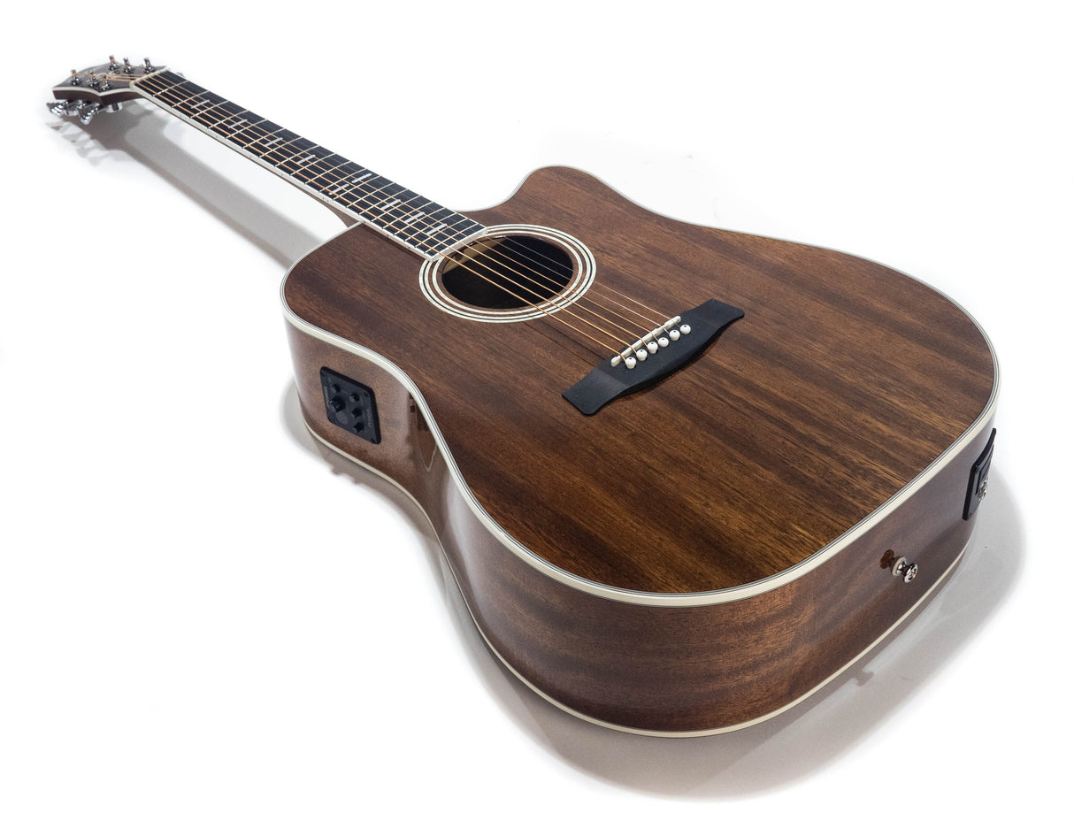 Hagstrom Mora Dreadnaught CE Western gitarr (mahogny)