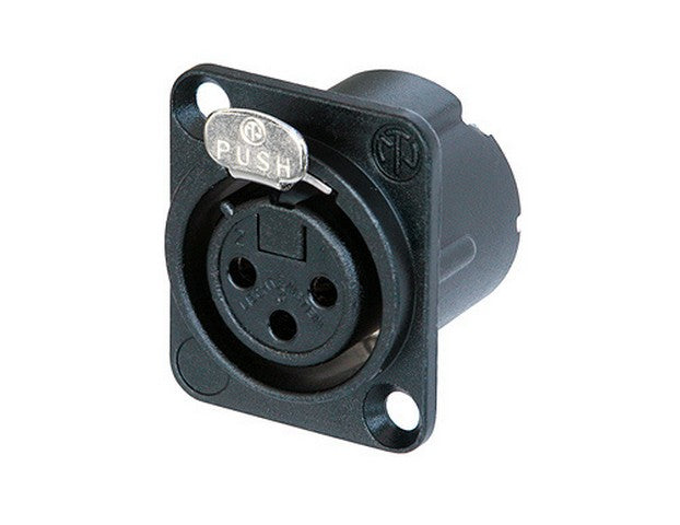 Neutrik NC3FD-LX-B XLR D-typ chassikontakt