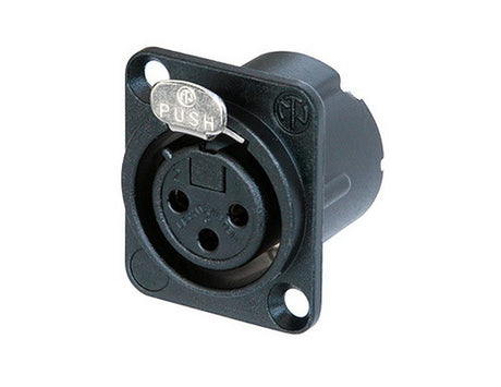 Neutrik NC3FD-LX-B XLR D-typ chassikontakt