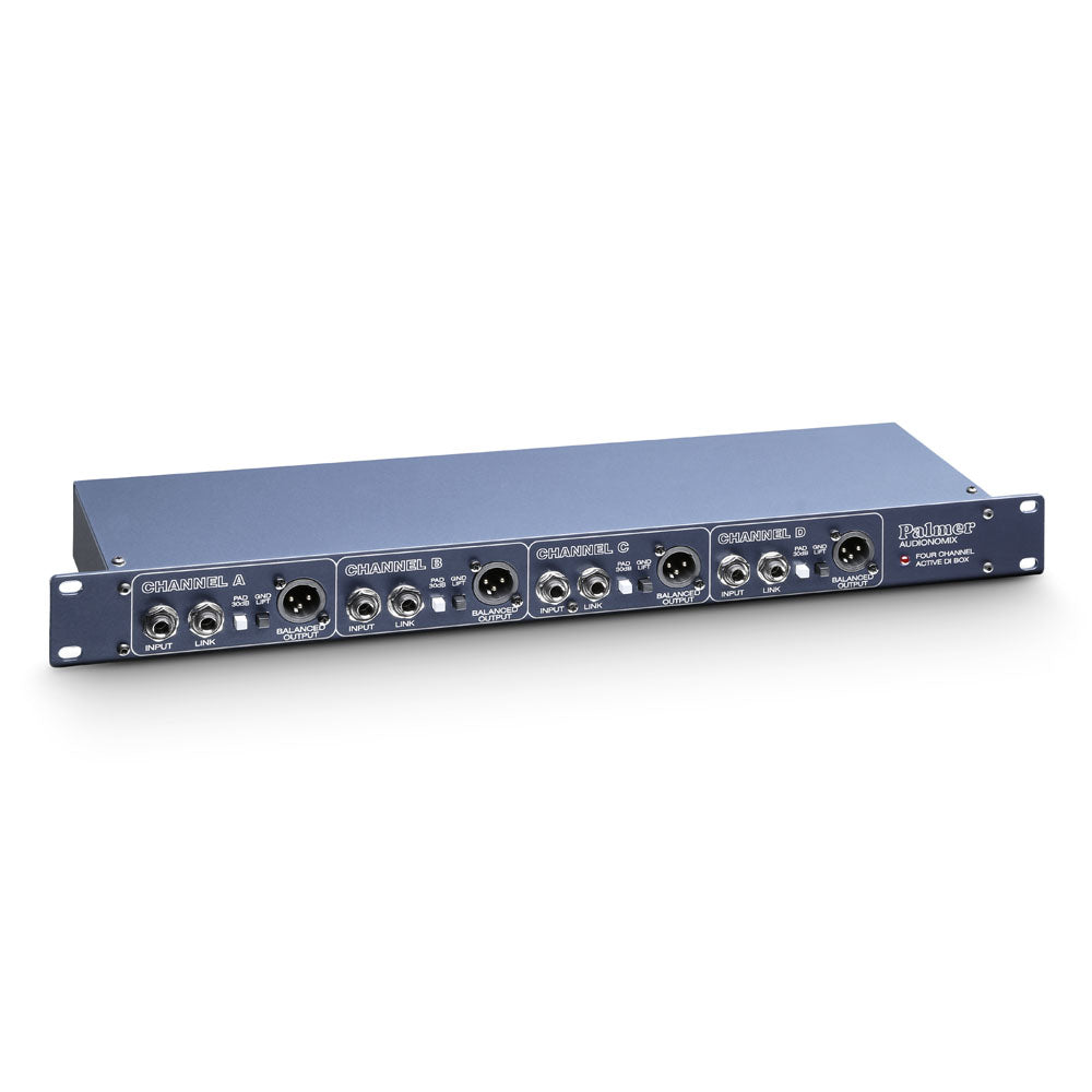 Palmer PAN 03 - 19" DI-box med 4 kanaler, aktiv