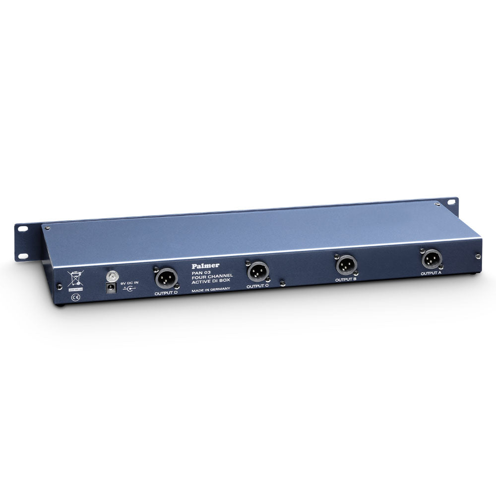 Palmer PAN 03 - 19" DI-box med 4 kanaler, aktiv