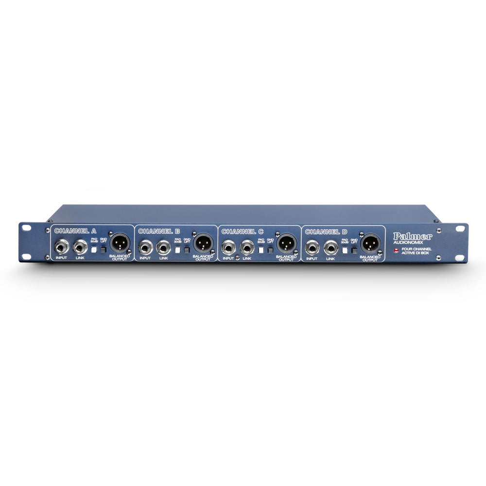 Palmer PAN 03 - 19" DI-box med 4 kanaler, aktiv