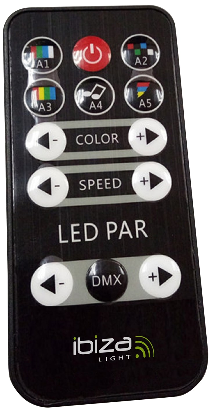 LED Spot Multicolor med fjärrkontroll (12x3W) 4 st. Paket