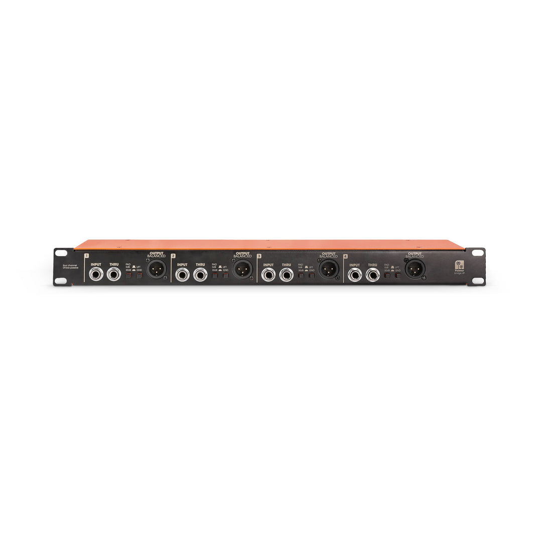Palmer BRIDGE 4P - 19" DI-box, 4 kanaler, passiv