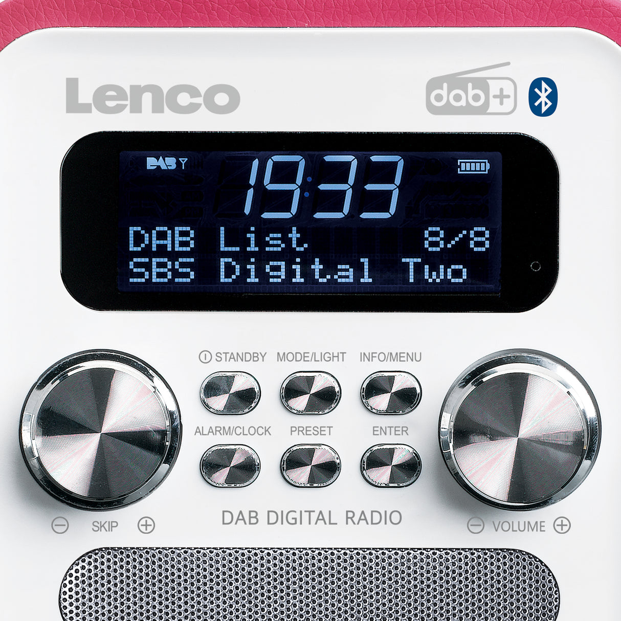 Lenco PDR-051 DAB+ Radio (rosa/vit)