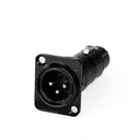 Perfex XLR Hon till XLR Han Chassi Kontakt (Svart)