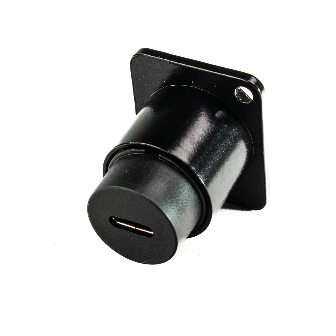 Perfex USB-C till USB-C Chassi Kontakt (Svart)