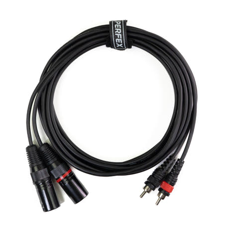 Perfex XLR hane till phono RCA-kabel (3m)