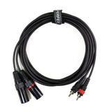 Perfex XLR hane till phono RCA-kabel (3m)