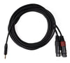 MINIJACK 3,5mm TRS Hane till 2x XLR Hona (6m)