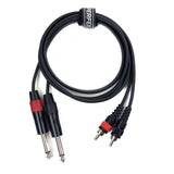 Perfex 2x tele till 2x phono RCA-kabel (1,3m)