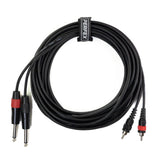 Perfex 2x tele till 2x phono RCA-kabel (6m)