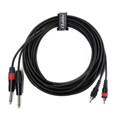 Perfex 2x tele till 2x phono RCA-kabel (6m)