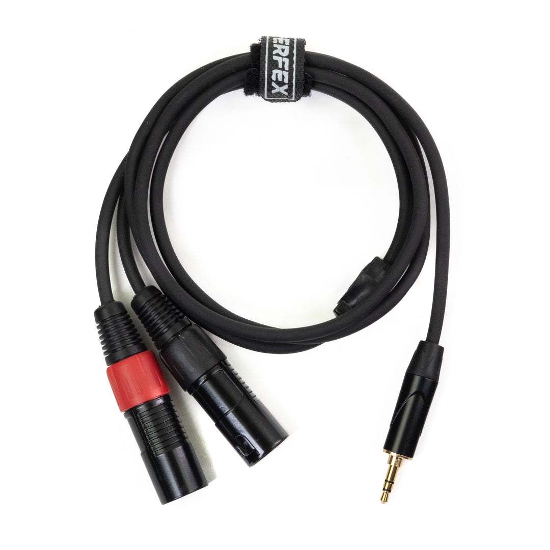 Perfex 2x XLR hane till 3,5mm minitele-kabel (1,3m)