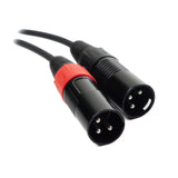 Perfex 2x XLR hane till 3,5mm minitele-kabel (6m)