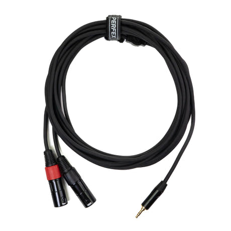 Perfex 2x XLR hane till 3,5mm minitele-kabel (6m)