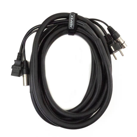Perfex XLR & IEC strömkabel (Ljud, 5m)