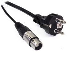 Perfex XLR & IEC strömkabel (Ljud, 5m)