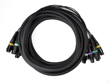 Par-8 multicore XLR hane till XLR hona (10m)