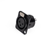 Perfex XLR chassikontakt hona (svart)