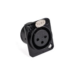 Perfex XLR chassikontakt hona (svart)