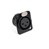 Perfex XLR chassikontakt hona (svart)