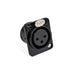 Perfex XLR chassikontakt hona (svart)