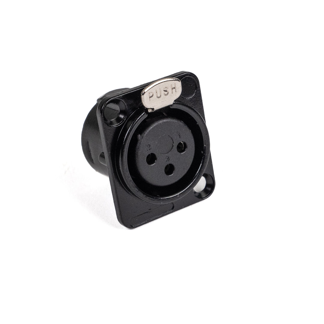 Perfex XLR chassikontakt hona (svart)