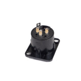 Perfex XLR chassikontakt hona (svart)