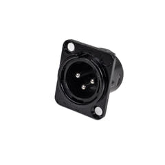 Perfex XLR hane chassikontakt (svart)