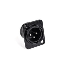 Perfex XLR hane chassikontakt (svart)