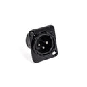 Perfex XLR hane chassikontakt (svart)