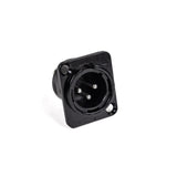 Perfex XLR hane chassikontakt (svart)