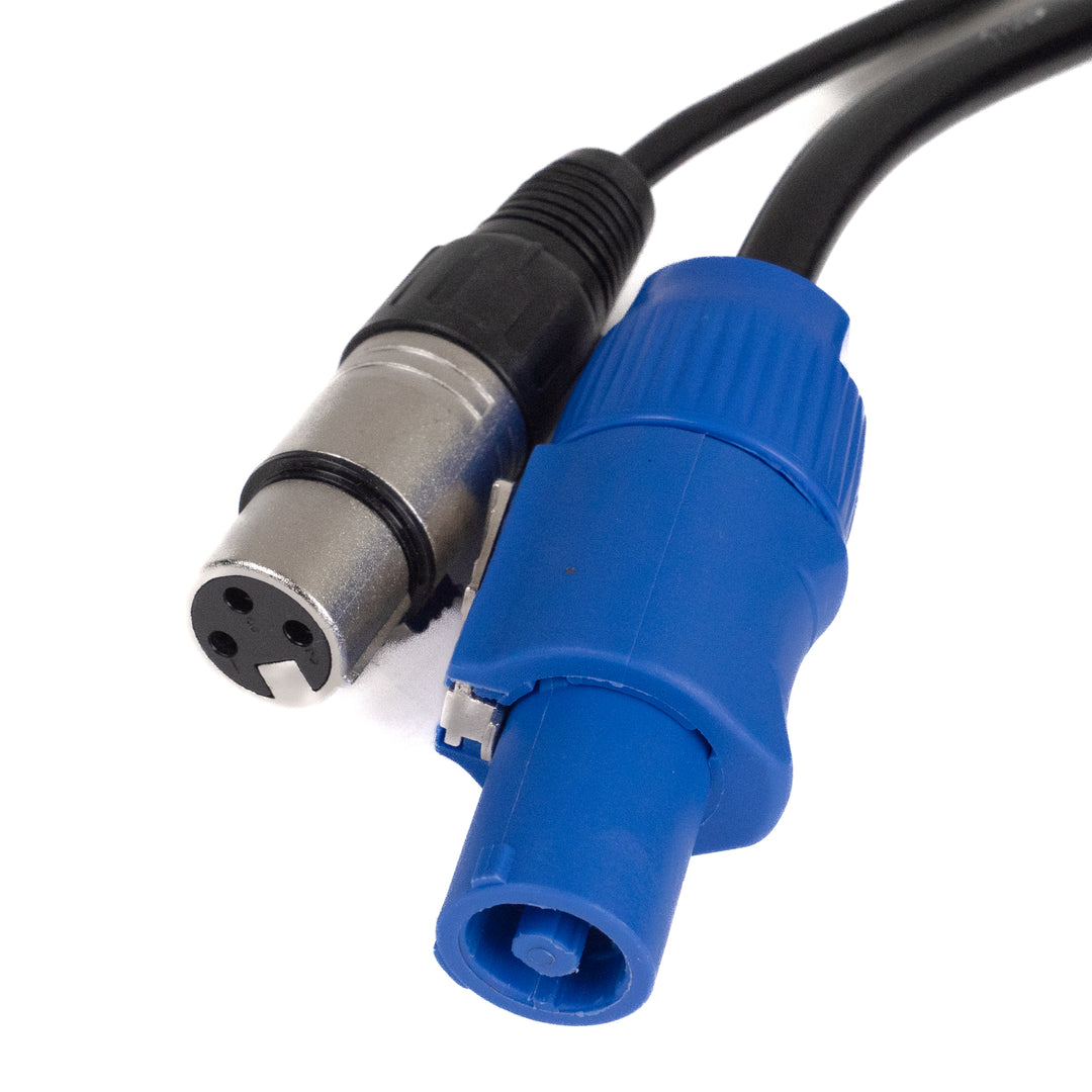 Perfex Powercon & XLR multikabel (DMX, 1m)