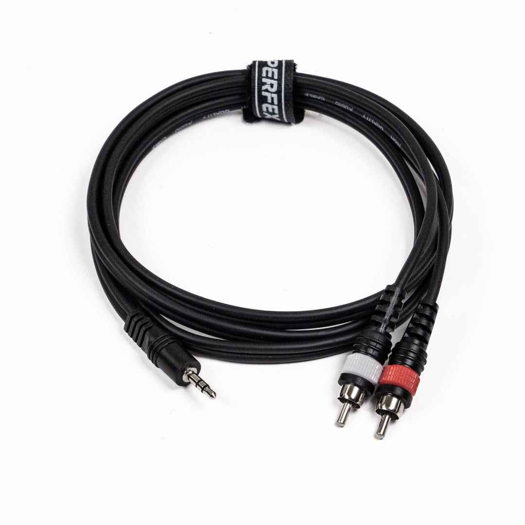 Perfex Minijack till 2 x RCA Phono-adapterkabel (1,5 m)