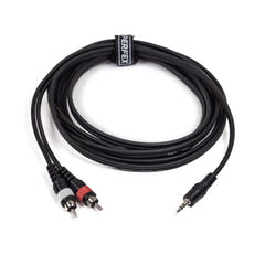 Perfex Minijack till 2x RCA Phono Adapterkabel (3m)