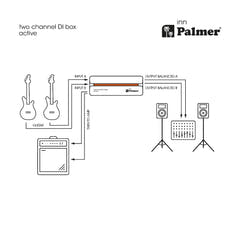 Palmer RIVER inn - Aktiv 2-kanals DI-box