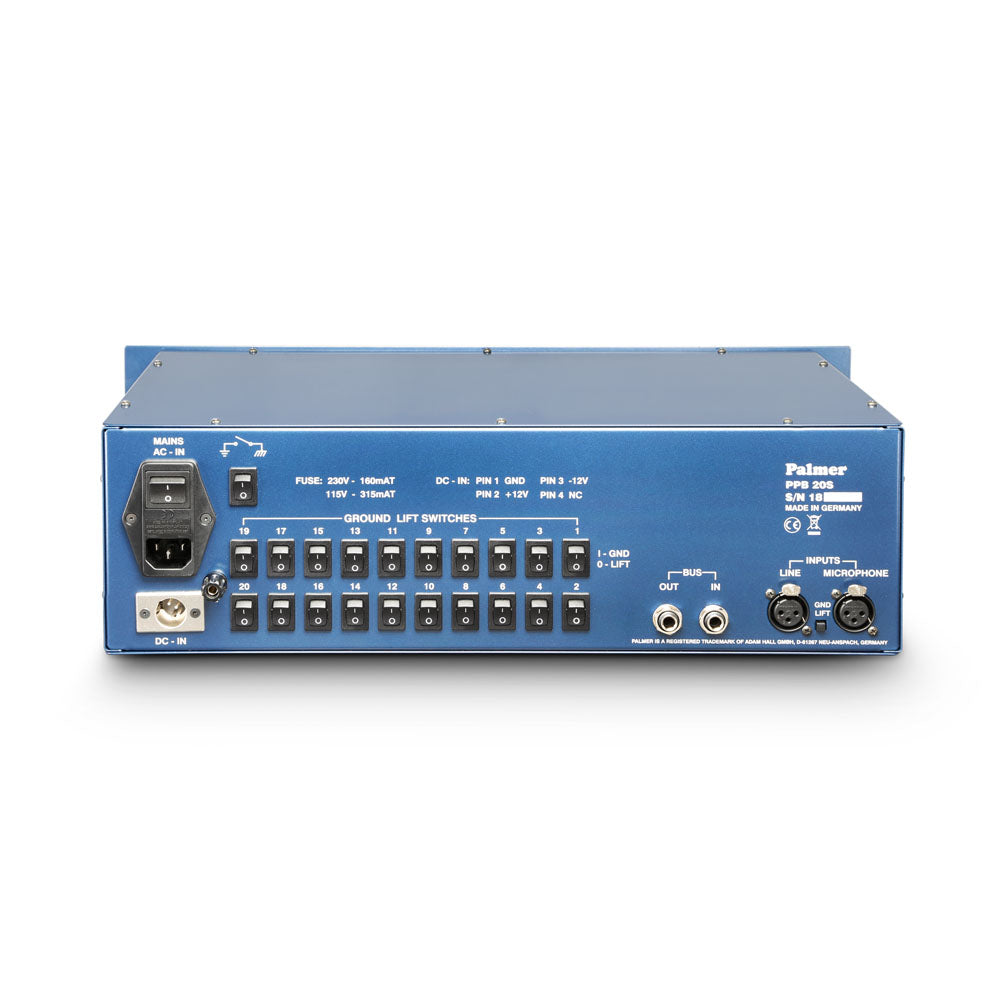 Palmer PB 20 S - Press Patch Box 10-kanals stereo / 20-kanals mono
