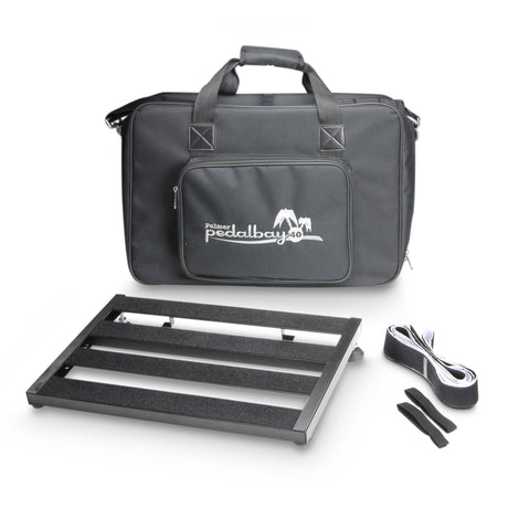Palmer PEDALBAY® 40 - Lätt pedalboard med variabel konfiguration med skyddande softcase, 45 cm