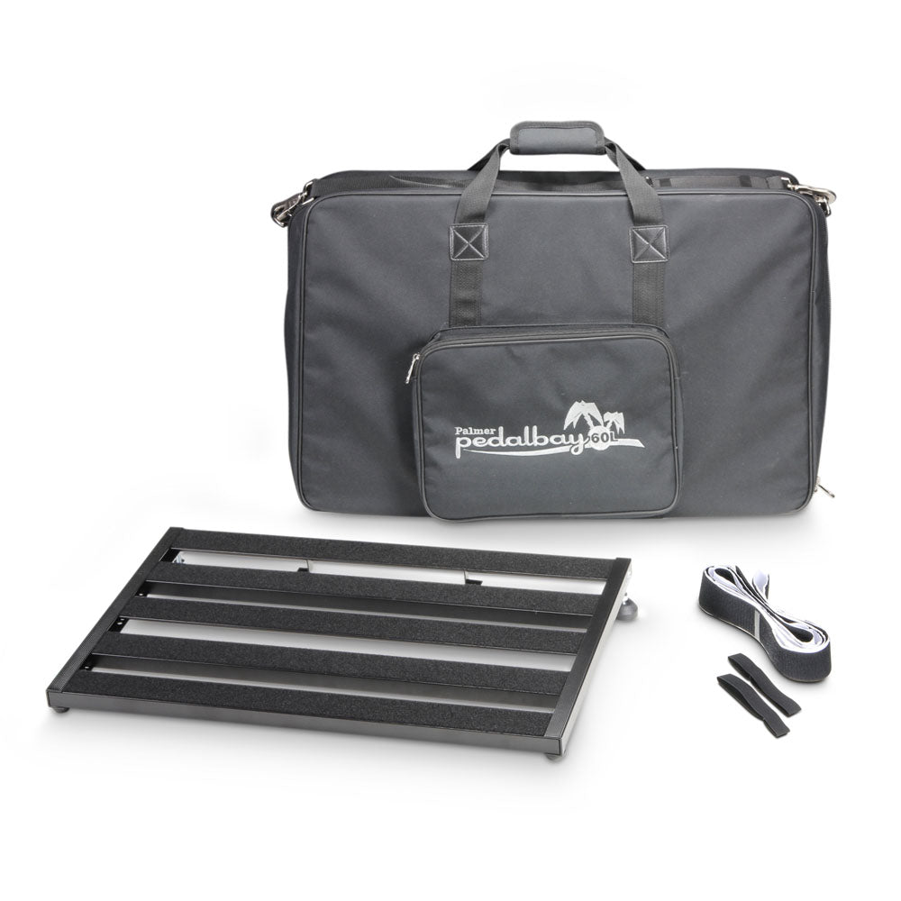 Palmer PEDALBAY® 60 L - Lätt, justerbart pedalboard med skyddande softcase, 60 cm