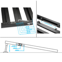 Palmer PEDALBAY® 80 - Lätt, variabelt pedalboard med skyddande softcase, 80 cm